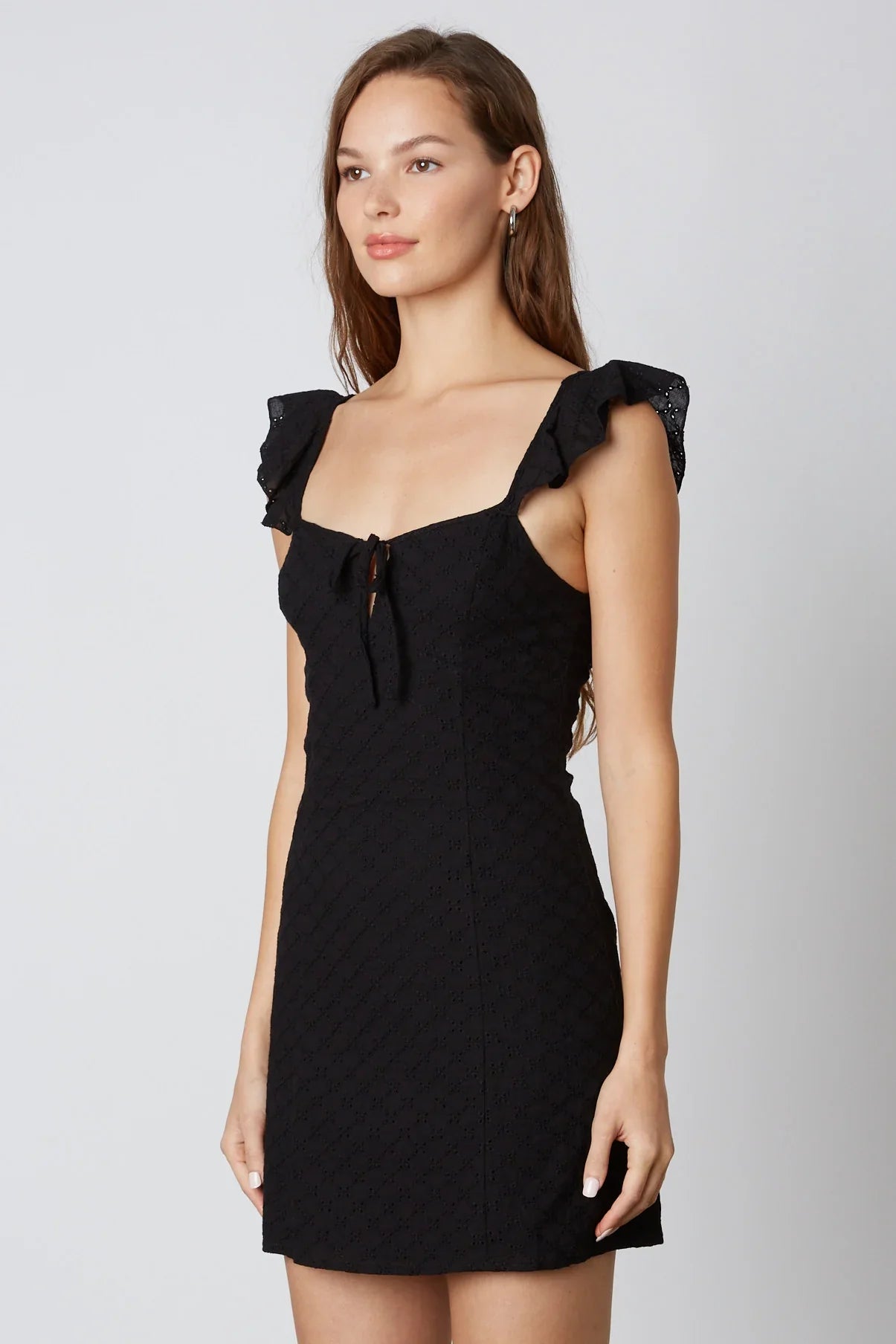 Eyelet Mini Dress