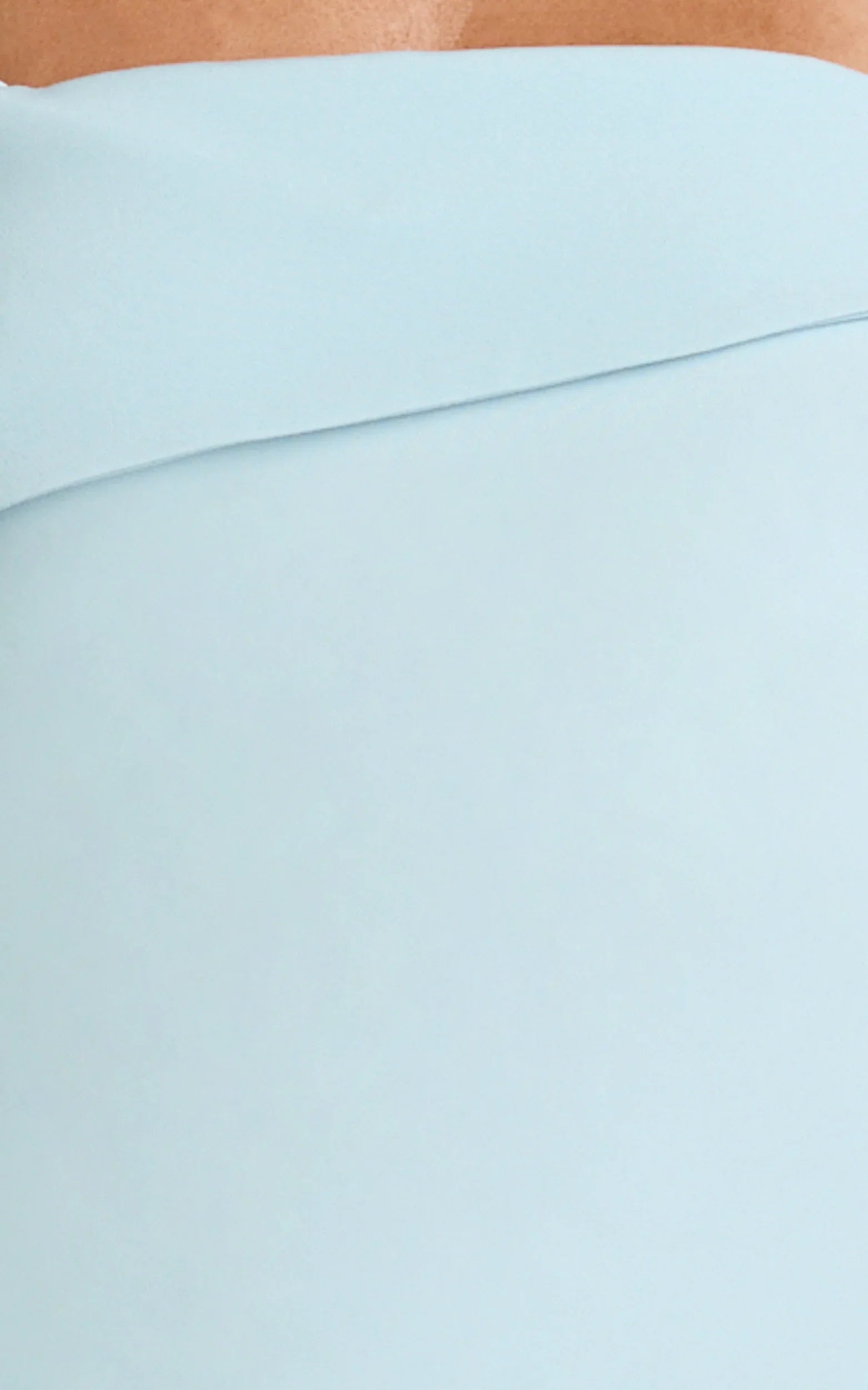 Cecilia Mini Dress - Off Shoulder Tie Detail Dress in Pale Blue