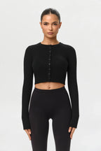 Knit Cropped Cardigan Top