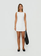 Lukea Sleeveless Mini Dress White