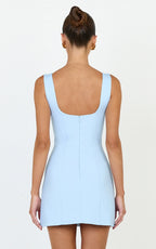 Zaria Mini Dress - Panel Dress in Blue