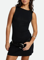 Bleeker Boatneck Mini Dress Black