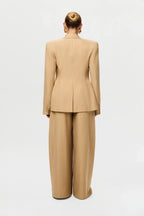 Suiting Pinstripe Wide-Leg Pant