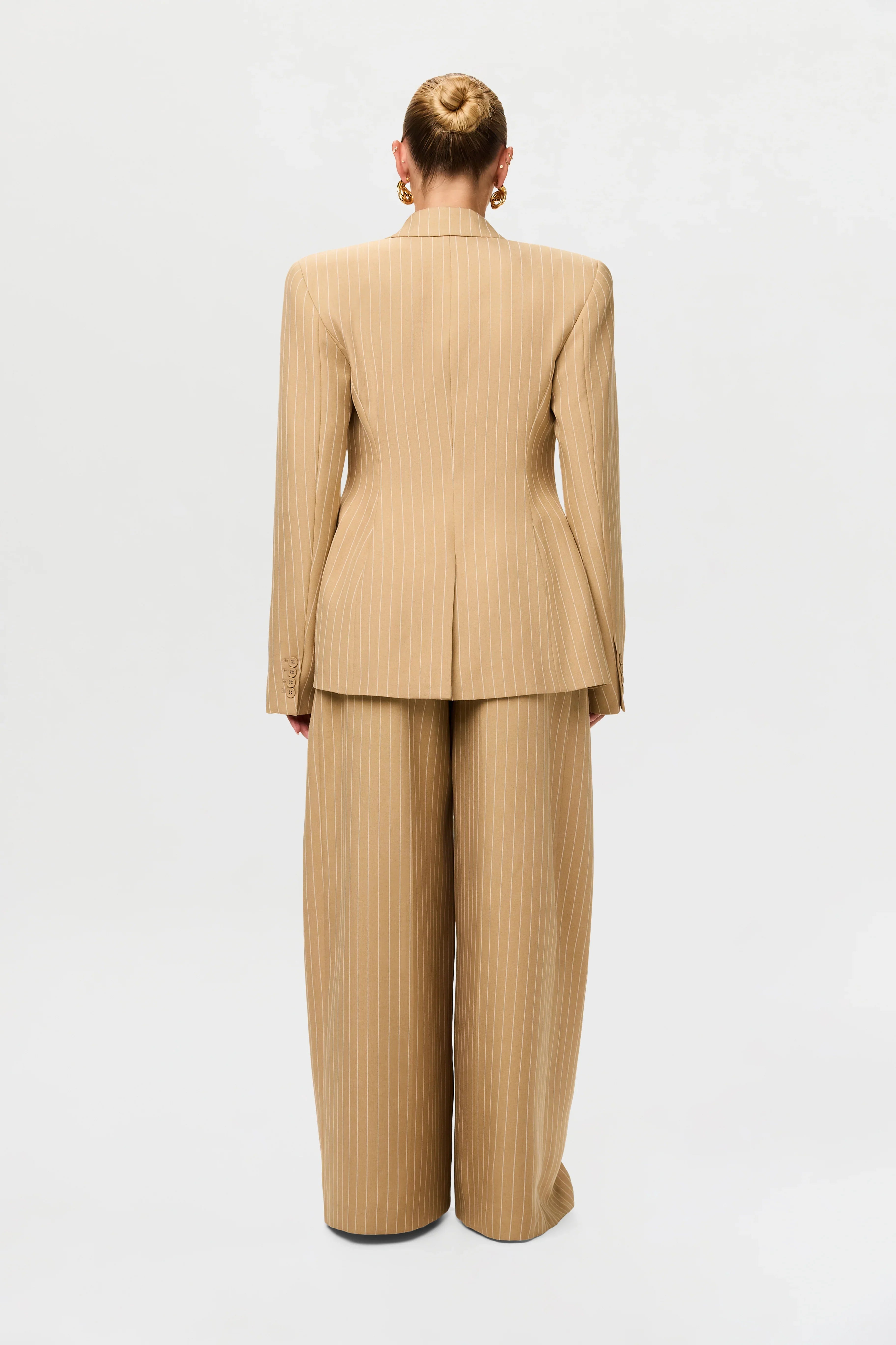 Suiting Pinstripe Wide-Leg Pant