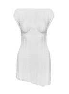 Breezy Off The Shoulder Mini Dress White