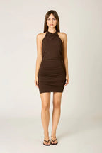 Jersey Halter Mini Dress