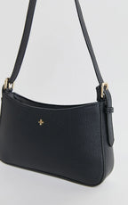 Peta and Jain - Lilu Shoulder Bag - In Black Pebble/Gold