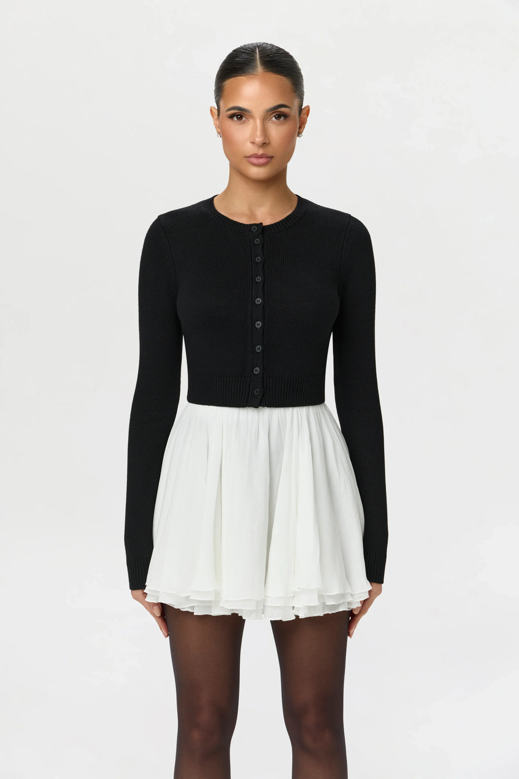 Chiffon Flare Mini Skirt