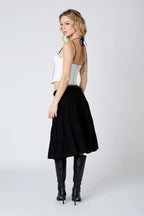 Tiered Midi Skirt