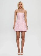 Heaven Sent Strapless Mini Dress Light Pink