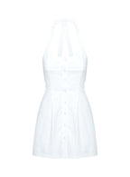 Mallorie Halter Mini Dress White