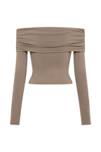 Lucinda Recycled Nylon Off Shoulder Top - Coco