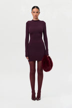Naked Mock Neck Mini Dress