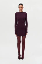 Naked Mock Neck Mini Dress