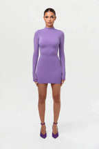 Naked Mock Neck Mini Dress