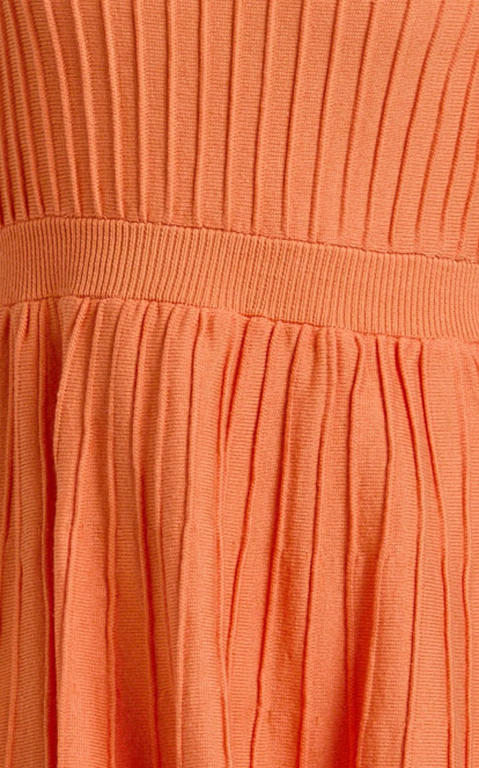 Donissa Mini Dress - Panelled Knit Mini Dress in Sherbet