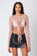 Rosette Lace Crop Top