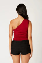 One Shoulder Knit Top