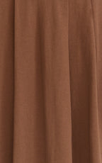 Tami Midi Dress - Off Shoulder Dress in Chocolate