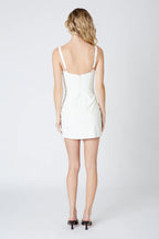 Sweetheart Leather Mini Dress