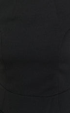 Carlson Mini Dress - High Neck Sleeve Cocoon Skirt Dress in Black