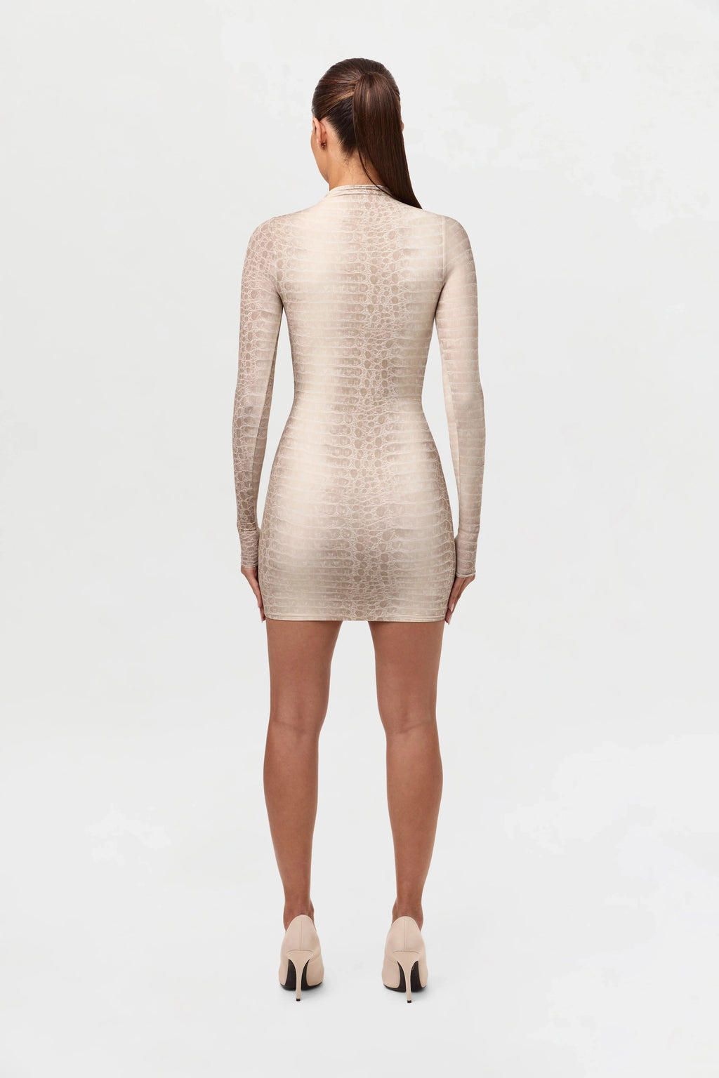 Naked Print Mini Dress
