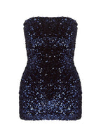 Eldoni Strapless Mini Dress Navy