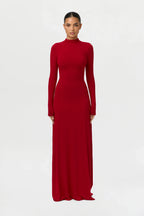 NW Mock Neck Maxi Dress