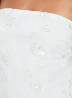 Karlottie Strapless Mini Dress White Burnout