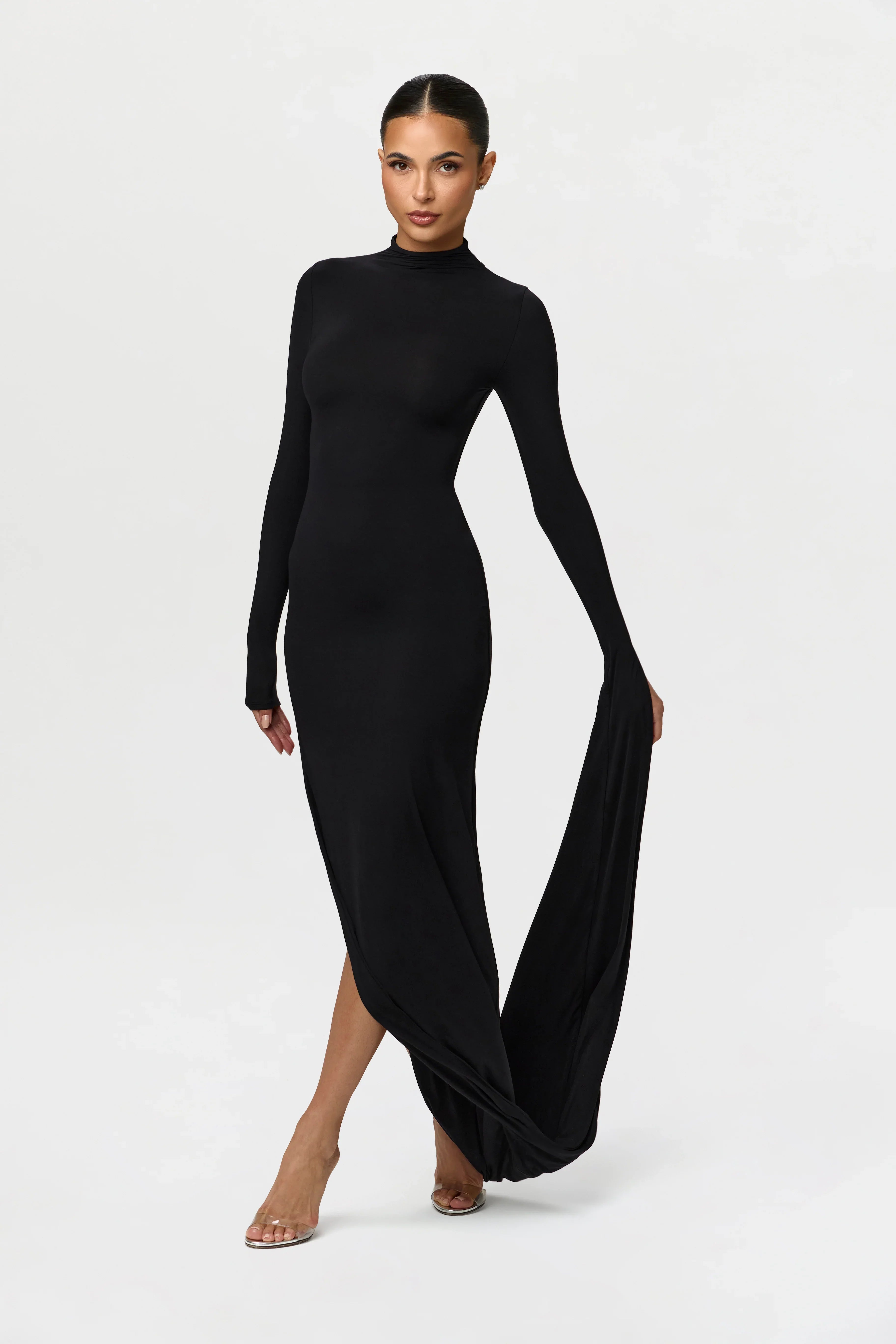 Naked Draped Sleeve Maxi Dress