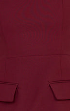 Katia Mini Dress - Strappy Corset A Line Dress in Wine