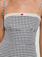 Burkes Mini Dress Black Check