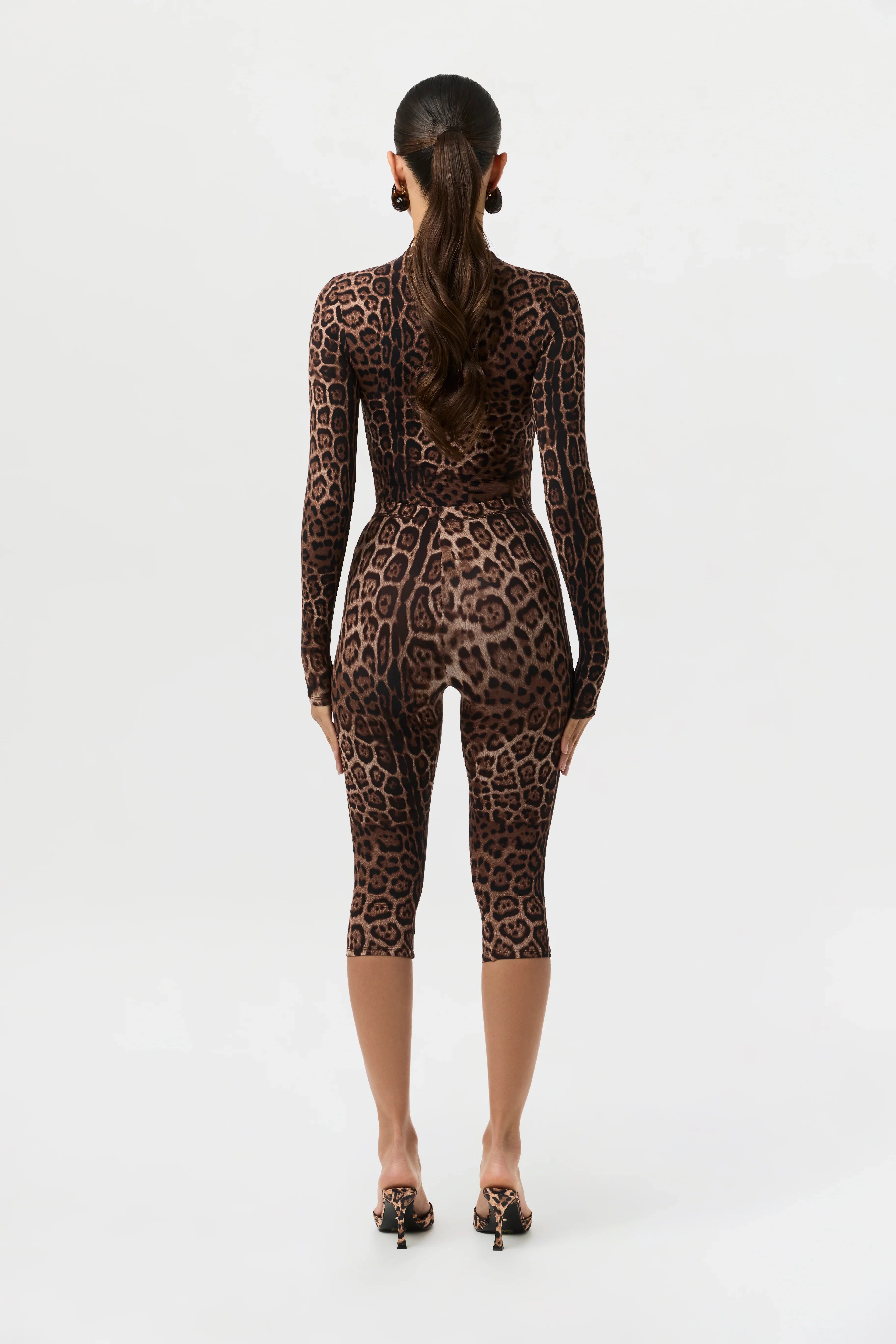 Naked Print Capri Leggings