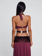 ALUNA TOP BURGUNDY