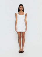 Lucienna Mini Dress White Floral