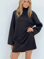 Sonelle Long Sleeve Knit Mini Dress Black