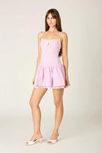 Striped Cotton Mini Dress