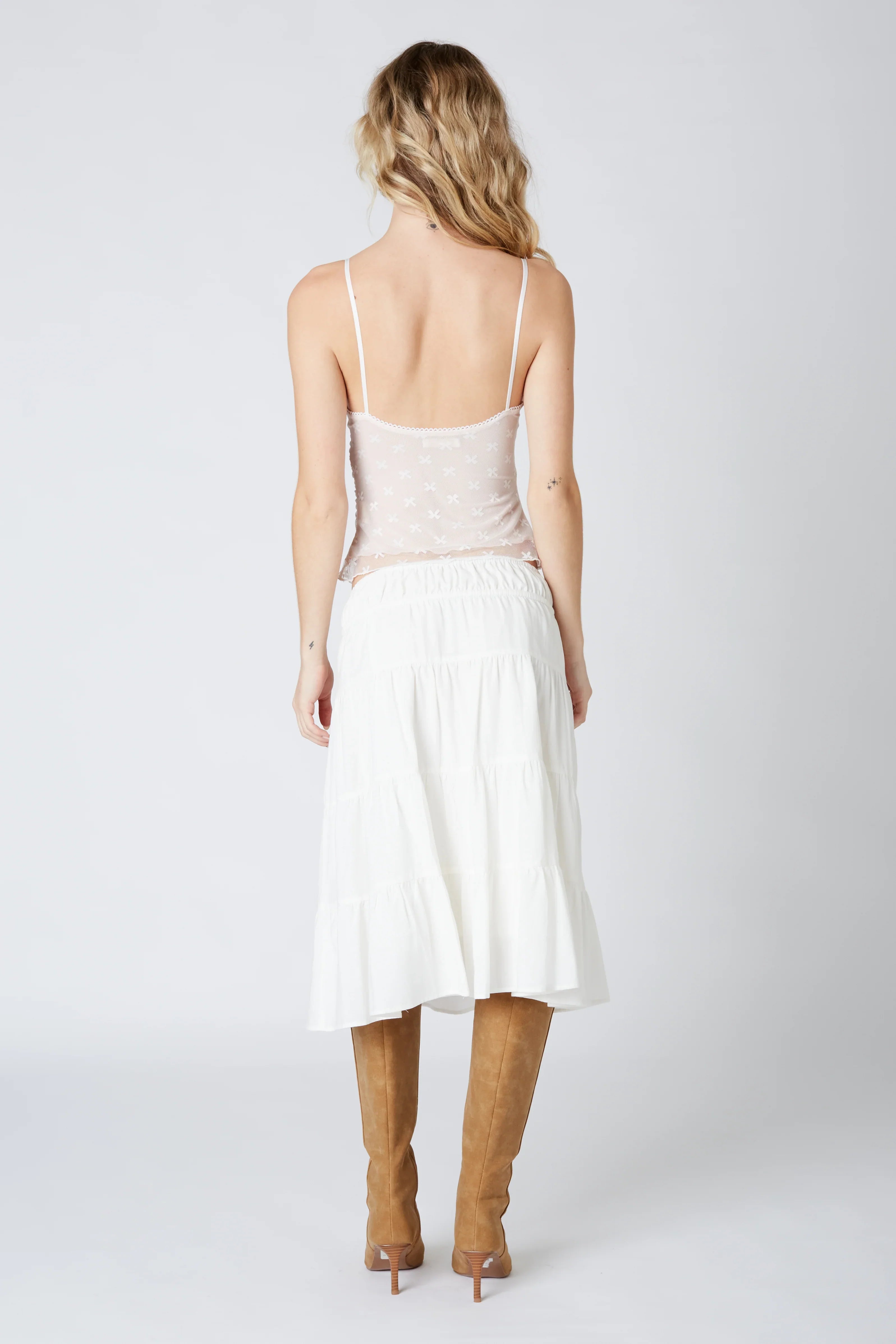 Tiered Midi Skirt