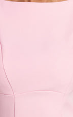 Arisa Mini Dress - High Neck Backless Dress in Pink