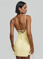 South Of France Mini Dress Yellow