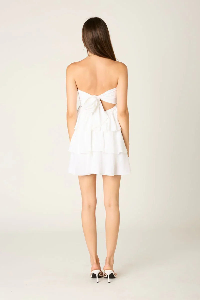 Strapless Tiered Mini Dress