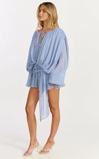 Lioness - Elements Mini Dress - In Slate Blue