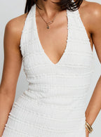 Seashores Halter Mini Dress White
