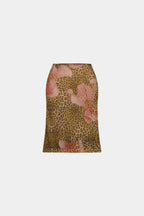 Midi Skirt | Mesh Leopard