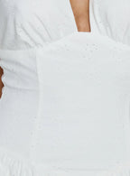 Imojen Halter Mini Dress White