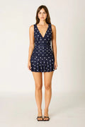 Polka Dot Mesh Mini Dress