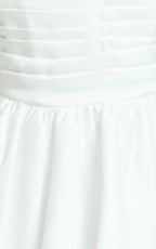 Bianca Mini Dress - Strapless Fit And Flare Dress in Ivory