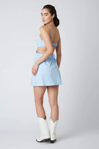 Poplin Cut Out Mini Dress