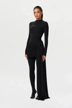 Naked Ruched Drape Mini Skirt