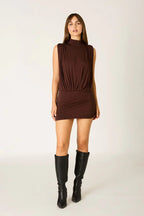High-Neck Mini Dress